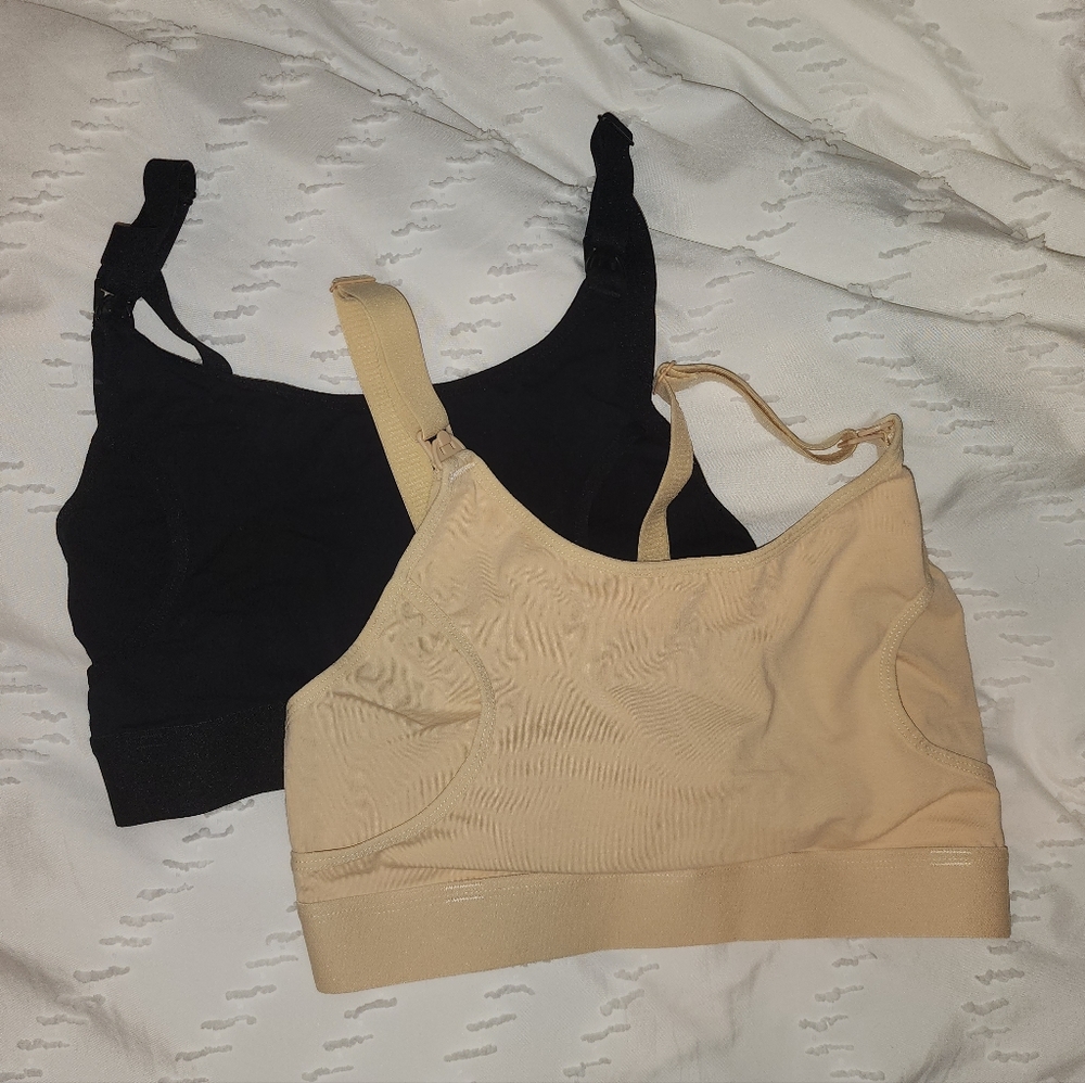 Hands free pumping bras